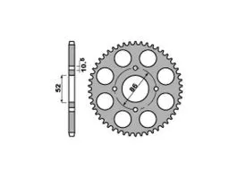 PBR 4621 CORONA TRASMISSIONE PASSO 520 / 30 DENTI IN FERRO