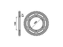 PBR 4625 CORONA TRASMISSIONE PASSO 525 / 42 DENTI IN ACCIAIO
