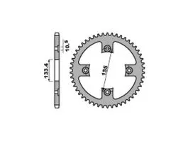 PBR 4638 CORONA TRASMISSIONE PASSO 520 / 37 DENTI IN ACCIAIO