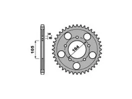 PBR 4648 CORONA TRASMISSIONE PASSO 520 / 46 DENTI IN ERGAL DURO