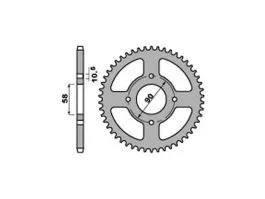 PBR 4668 CORONA TRASMISSIONE PASSO 520 / 39 DENTI IN ACCIAIO