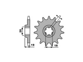 PBR 491 PIGNONE TRASMISSIONE ACCIAIO PASSO 530 / 12 DENTI