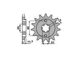 PBR 500 PIGNONE TRASMISSIONE ACCIAIO PASSO 530 / 15 DENTI