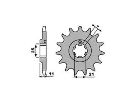 PBR 508 PIGNONE TRASMISSIONE ACCIAIO PASSO 530 / 13 DENTI