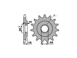 PBR 532 PIGNONE TRASMISSIONE ACCIAIO PASSO 530 / 17 DENTI