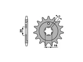 PBR 555 PIGNONE TRASMISSIONE ACCIAIO PASSO 428 / 14 DENTI