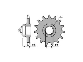 PBR 556 PIGNONE TRASMISSIONE ACCIAIO PASSO 520 / 13 DENTI
