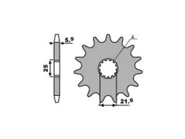 PBR 565 PIGNONE TRASMISSIONE ACCIAIO PASSO 520 / 11 DENTI
