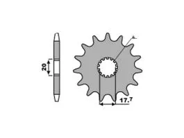 PBR 577 PIGNONE TRASMISSIONE ACCIAIO PASSO 428 / 13 DENTI