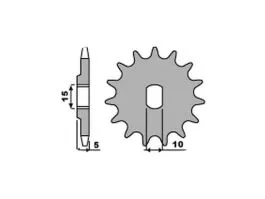 PBR 590 PIGNONE TRASMISSIONE ACCIAIO PASSO 415 / 10 DENTI