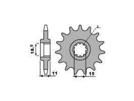 PBR 594 PIGNONE TRASMISSIONE ACCIAIO PASSO 415 / 12 DENTI