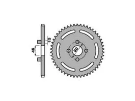 PBR 704 CORONA TRASMISSIONE PASSO 428 / 59 DENTI IN FERRO