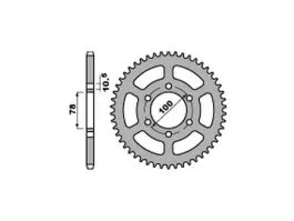 PBR 706 CORONA TRASMISSIONE PASSO 520 / 38 DENTI IN FERRO