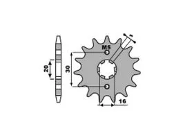 PBR 710 PIGNONE TRASMISSIONE ACCIAIO PASSO 428 / 13 DENTI
