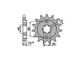PBR 723 PIGNONE TRASMISSIONE ACCIAIO PASSO 520 / 14 DENTI