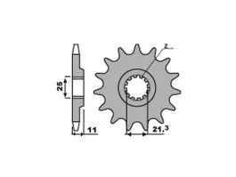 PBR 727 PIGNONE TRASMISSIONE ACCIAIO PASSO 520 / 12 DENTI