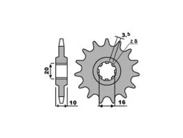 PBR 813 PIGNONE TRASMISSIONE ACCIAIO PASSO 520 / 11 DENTI