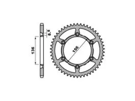 PBR 820 CORONA TRASMISSIONE PASSO 520 / 38 DENTI IN ACCIAIO