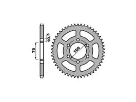 PBR 823 CORONA TRASMISSIONE PASSO 520 / 37 DENTI IN ACCIAIO