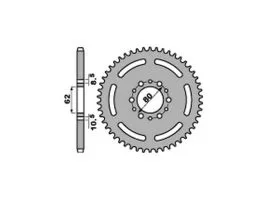 PBR 845 CORONA TRASMISSIONE PASSO 520 / 41 DENTI IN FERRO