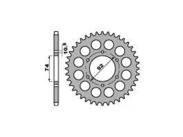 PBR 852 CORONA TRASMISSIONE PASSO 530 / 39 DENTI IN FERRO
