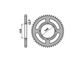 PBR 857 CORONA TRASMISSIONE PASSO 520 / 37 DENTI IN FERRO