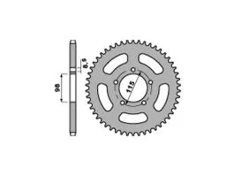 PBR 893 CORONA TRASMISSIONE PASSO 420 / 46 DENTI IN ACCIAIO