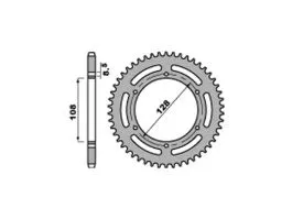PBR 902 CORONA TRASMISSIONE PASSO 428 / 42 DENTI IN ACCIAIO