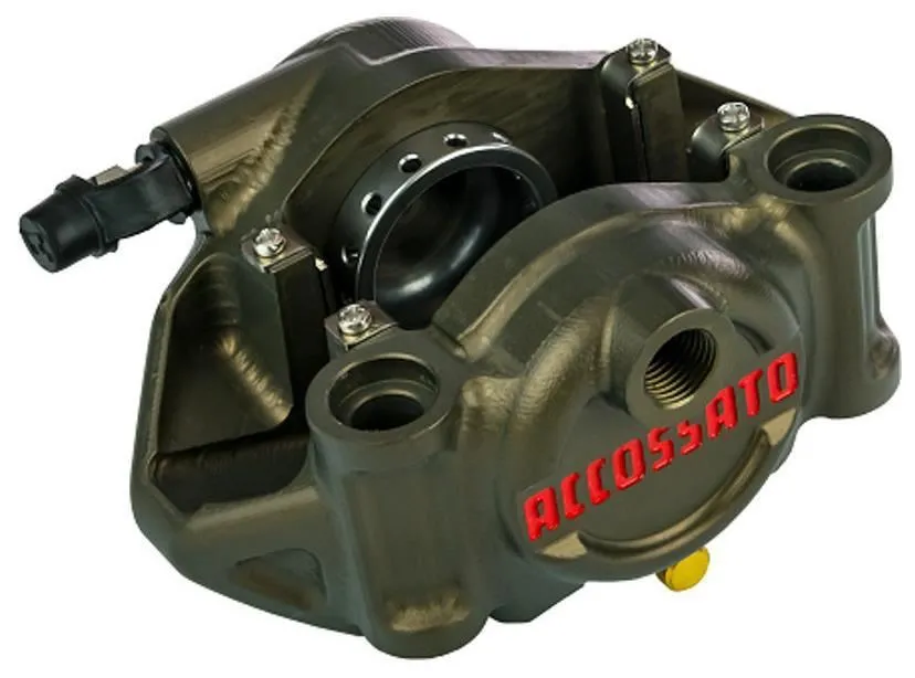 Pinza freno radiale monoblocco posteriore MOTO2 CNC ricavata dal pieno Accossato interasse 60mm