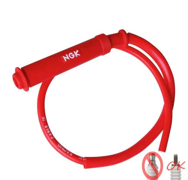 Pipetta RACING NGK dritta con cavo e attacco per candele con terminale a pin modello CR1