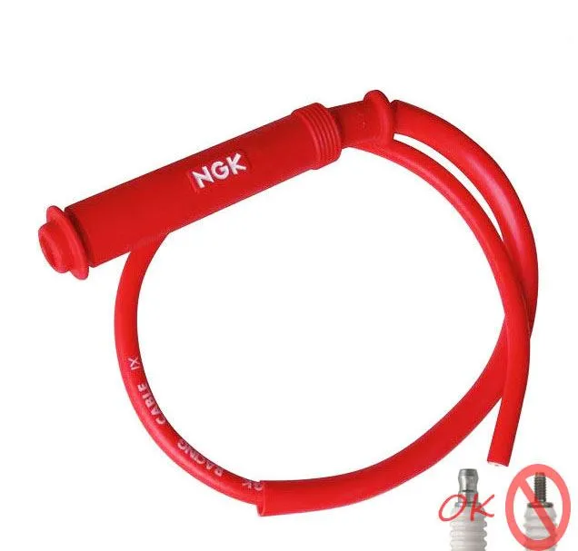 Pipetta RACING NGK dritta con cavo e attacco per candele con terminale a oliva modello CR3