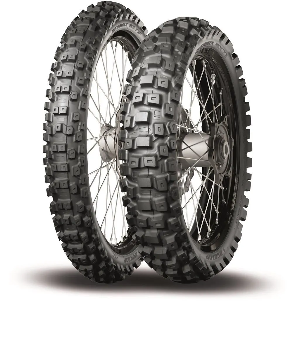 Pneumatico gomma copertone 21" Dunlop 80/100-21 Geomax MX-71 Motocross Terreni Duri Anteriore (1 Gomma)