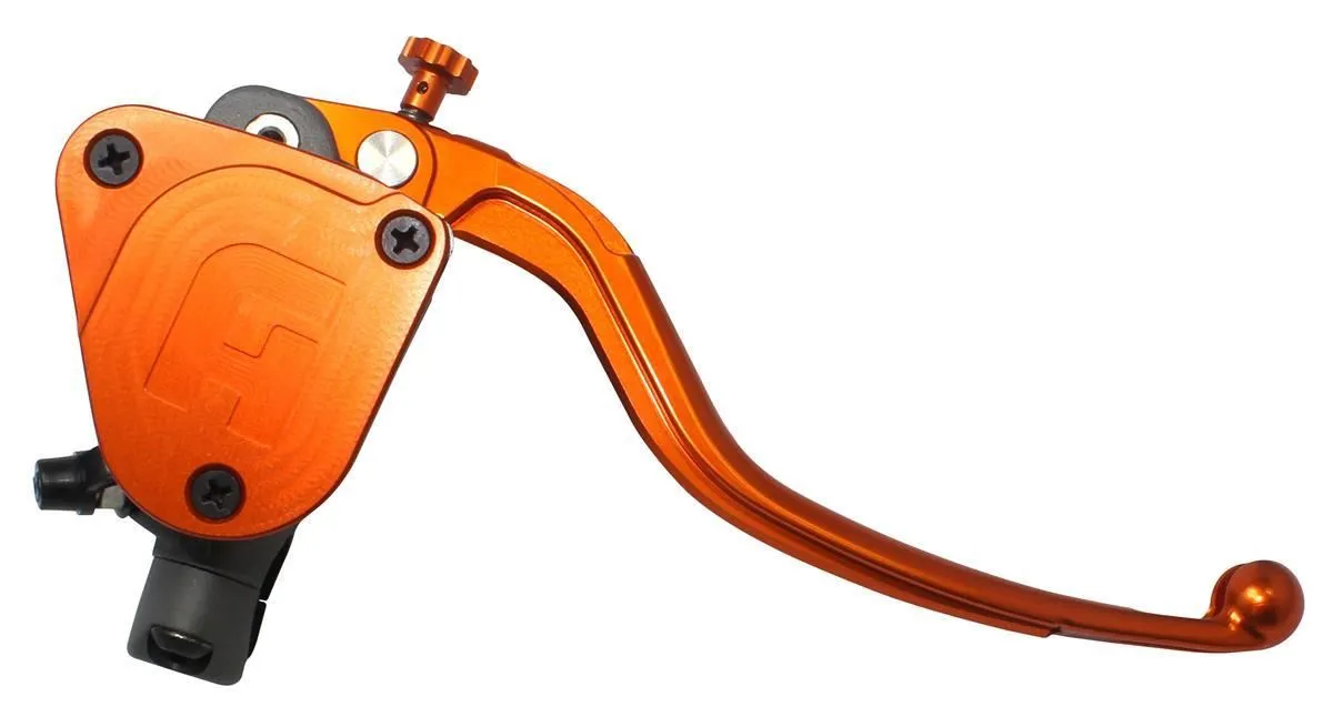 Pompa freno radiale Accossato 16x16 con serbatoio integrato e leva fissa colorata