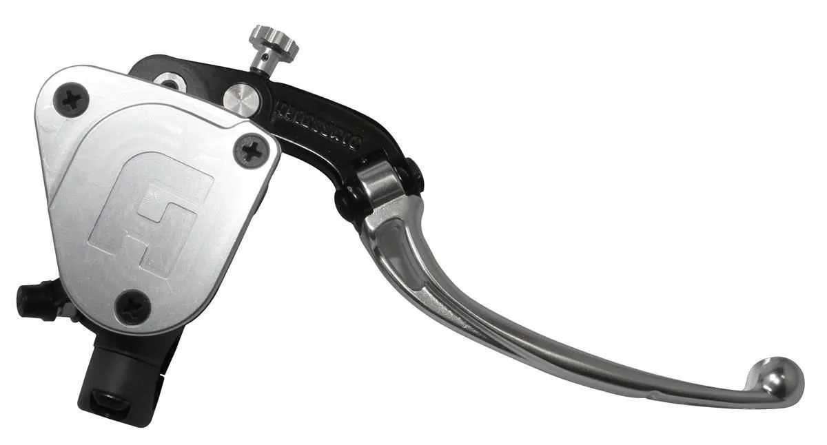 Pompa freno radiale Accossato 16x18 con serbatoio integrato e leva snodata colorata