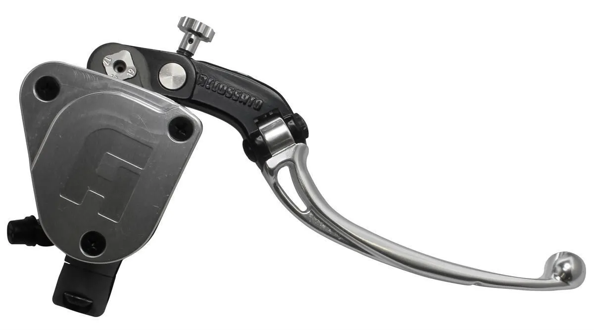 Pompa freno radiale Accossato PRS 3 interassi regolabili 16X17-18-19 con serbatoio integrato e leva colorata