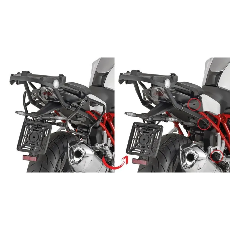 PORTAMALETAS LATERAL GIVI AD AGGANCIO RAPIDO PARA MALETAS LATERALES MONOKEY SIDE BMW R 1250 R 2019-2020