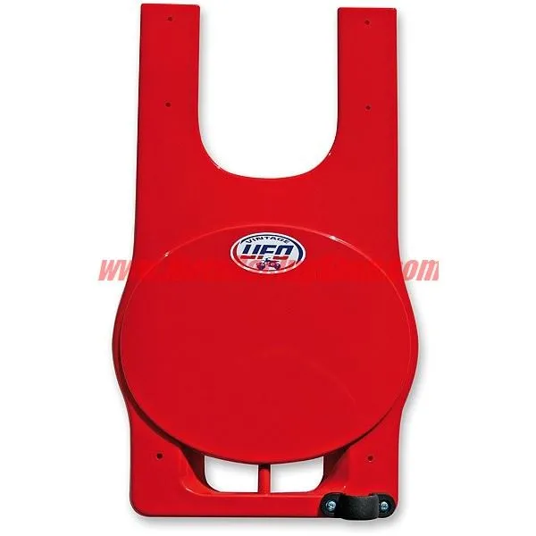 Portanumero ovale anteriore enduro UFO con passafilo e fascette fissaggio per Beta 125 1979-1980 - Beta 250/500 1979-1982