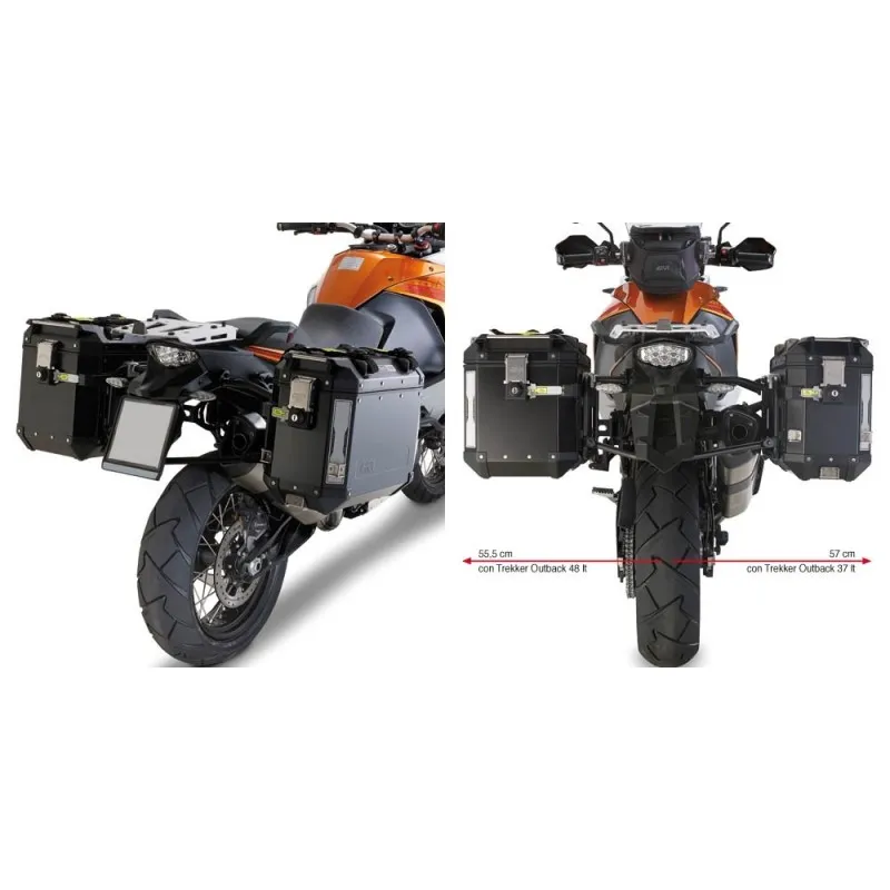 PORTAVALIGIE GIVI VALIGIE LATERALI MONOKEY CAM-SIDE TREKKER OUTBACK KTM 1090 ADVENTURE 2017-2019