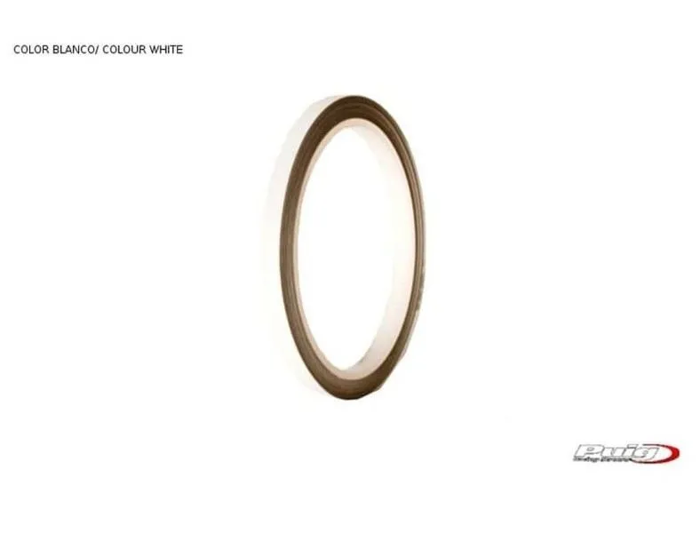 Profili ruota Puig bianco - senza applicatore, kit 2 ruote - dimensioni: 7x6 mm - gomme 16-18 - cod. 2568b