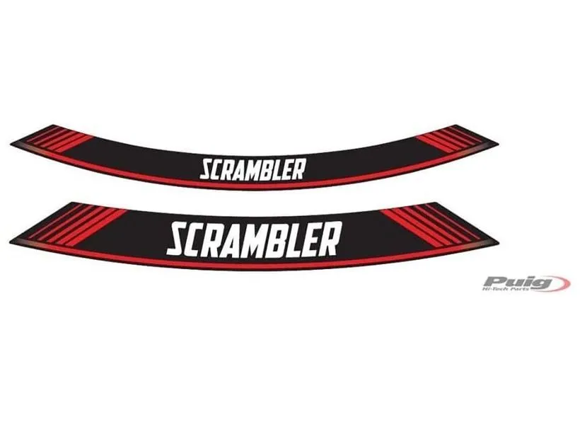 Profili ruota Puig ducati scrambler rosso - il set consiste di 8 strisce adesive - cod. 9134r