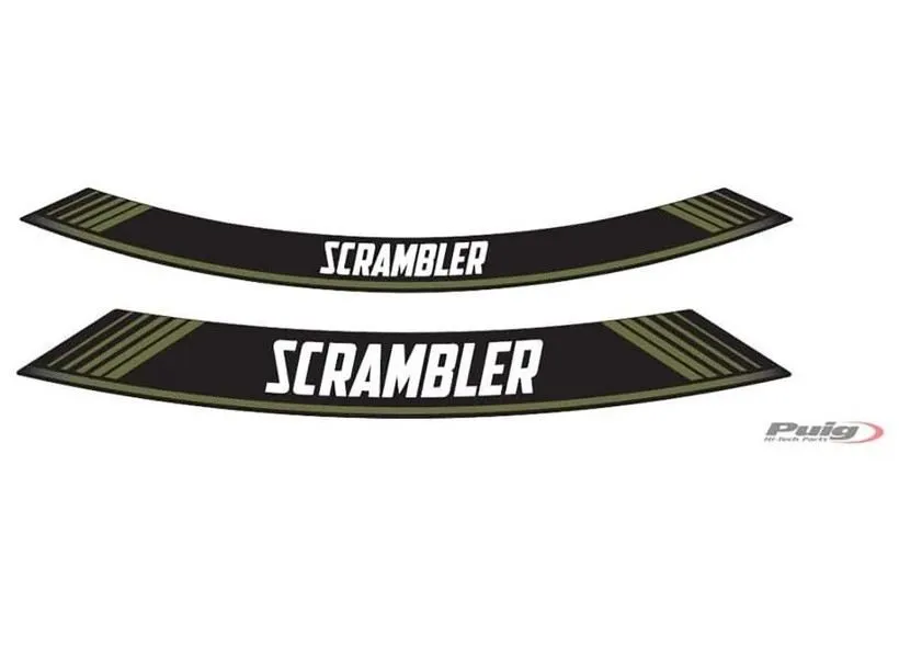 Profili ruota Puig ducati scrambler verde - il set consiste di 8 strisce adesive - cod. 9134v