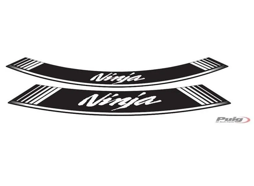 Profili ruota Puig kawasaki ninja bianco - il set consiste di 8 strisce adesive - cod. 5528b