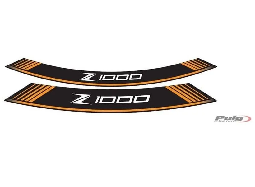 Profili ruota Puig kawasaki z1000 arancione - il set consiste di 8 strisce adesive - cod. 7590t