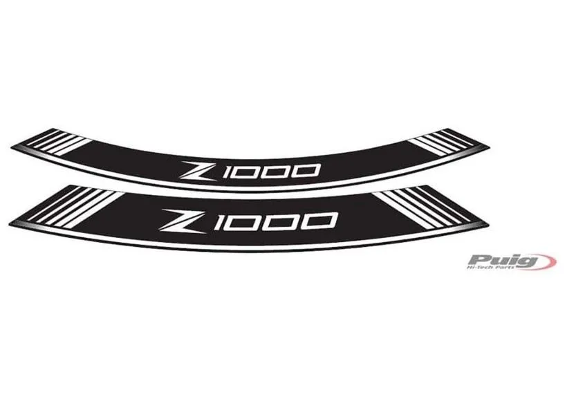 Profili ruota Puig kawasaki z1000 bianco - il set consiste di 8 strisce adesive - cod. 7590b