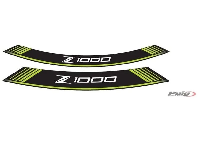 Profili ruota Puig kawasaki z1000 verde - il set consiste di 8 strisce adesive - cod. 7590v