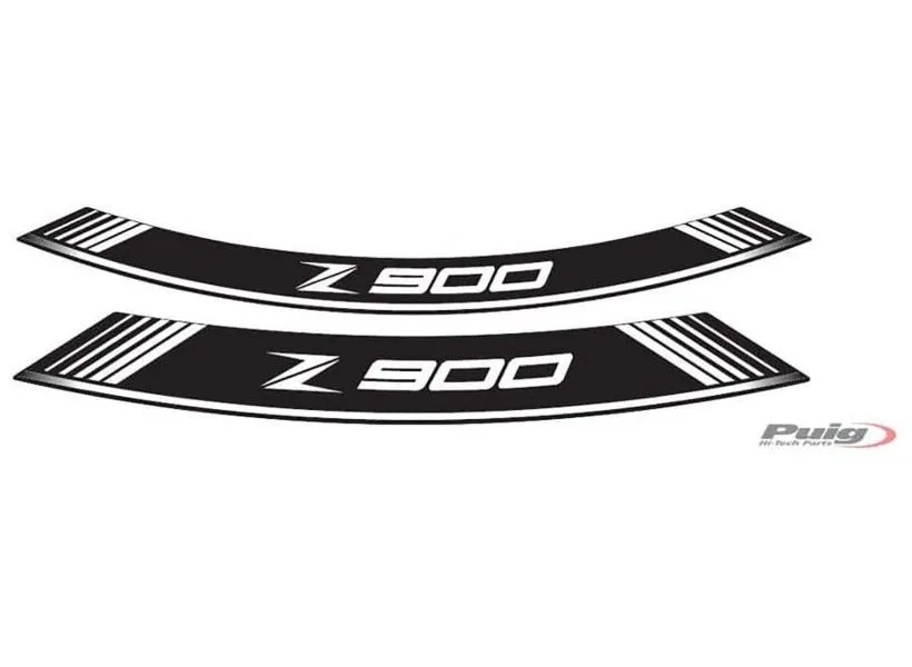 Profili ruota Puig kawasaki z900 bianco - il set consiste di 8 strisce adesive - cod. 9291b