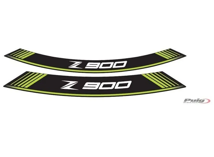 Profili ruota Puig kawasaki z900 verde - il set consiste di 8 strisce adesive - cod. 9291v
