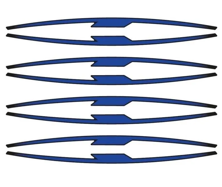 Profili ruota Puig performance blu fluo - kit con 16 strisce adesive, protegge la moto da graffi e raggi uv - cod. 21833a