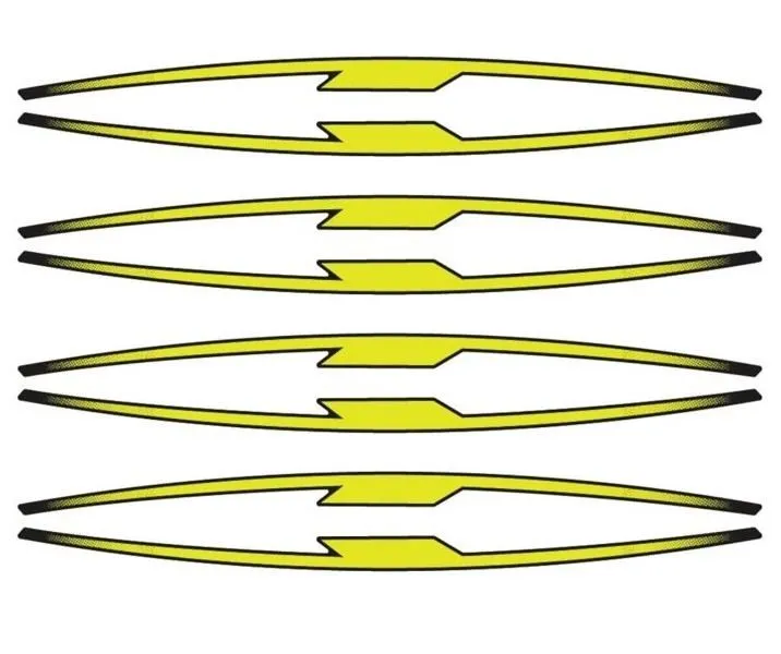 Profili ruota Puig performance giallo fluo - kit con 16 strisce adesive, protegge la moto da graffi e raggi uv - cod. 21833g