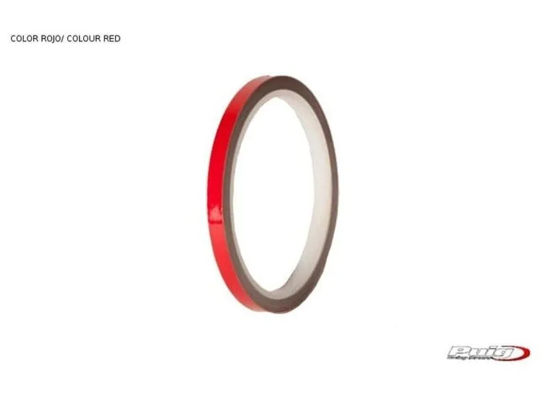 Profili ruota Puig rosso - senza applicatore, kit 2 ruote - dimensioni: 7x6 mm - gomme 16-18 - cod. 2568r